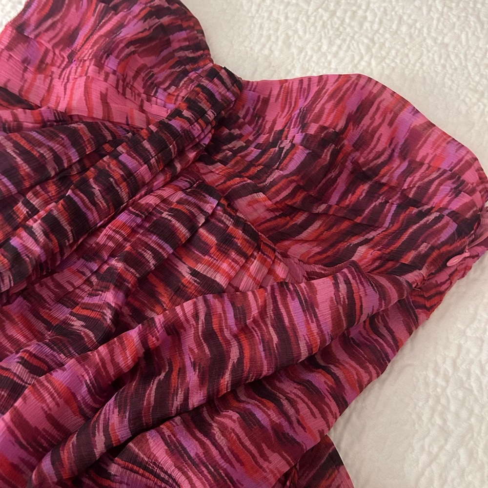 Strapless Dress Pink & Red Tones